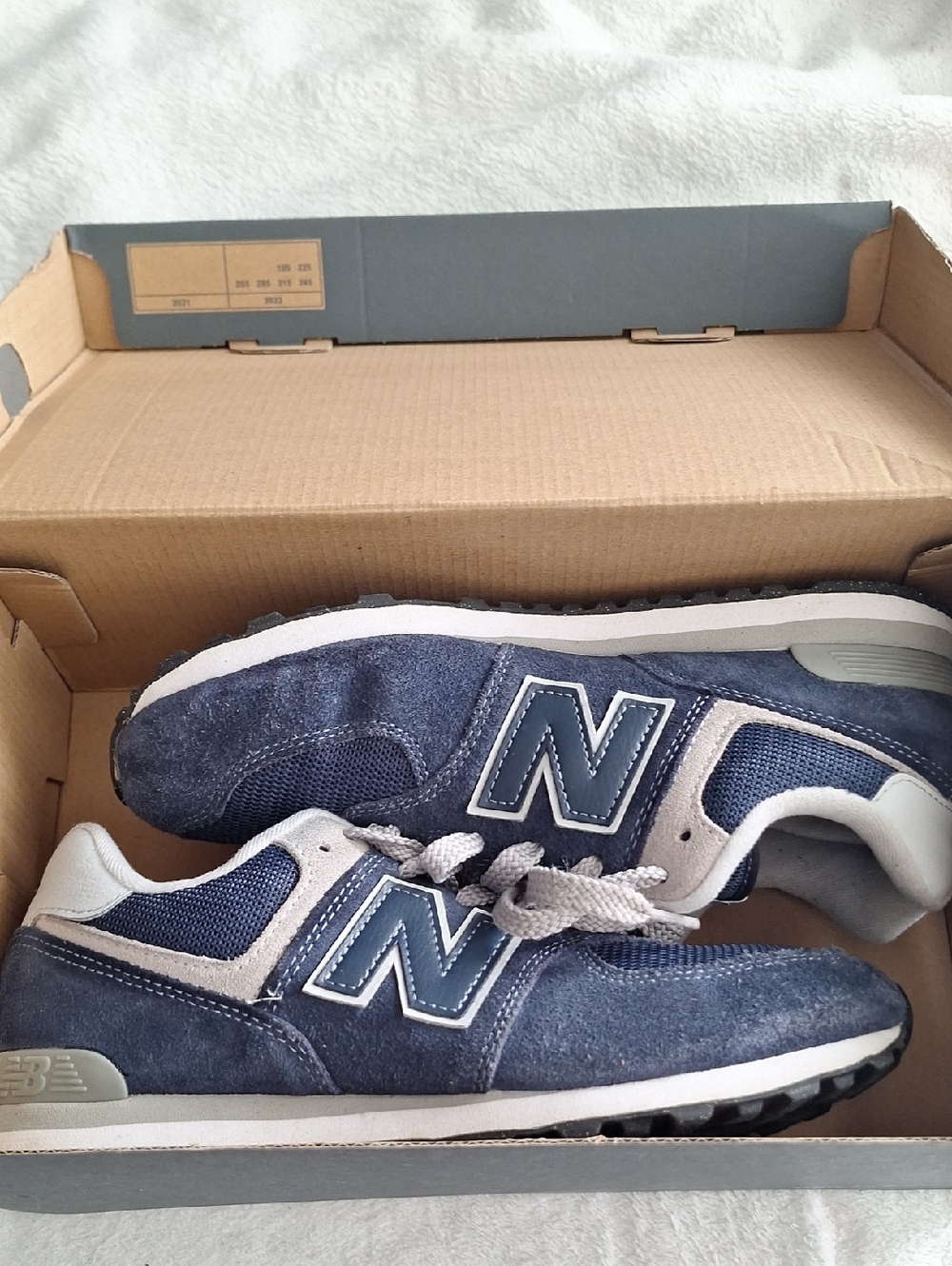 New Balance Men's Navy and Gray Suede-Mesh Sneakers
